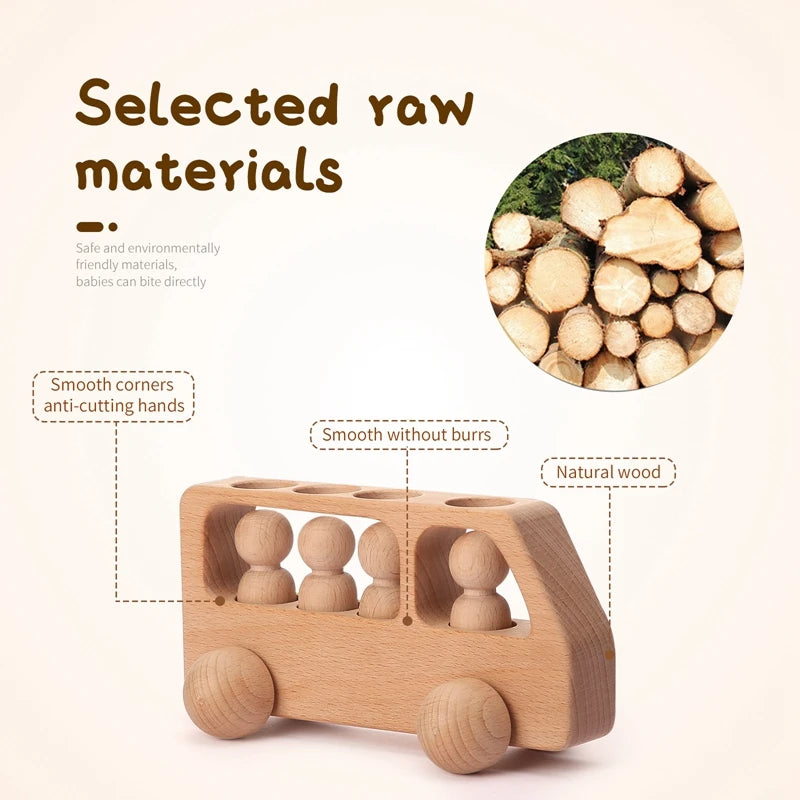 Montessori Wooden Bus Toy™