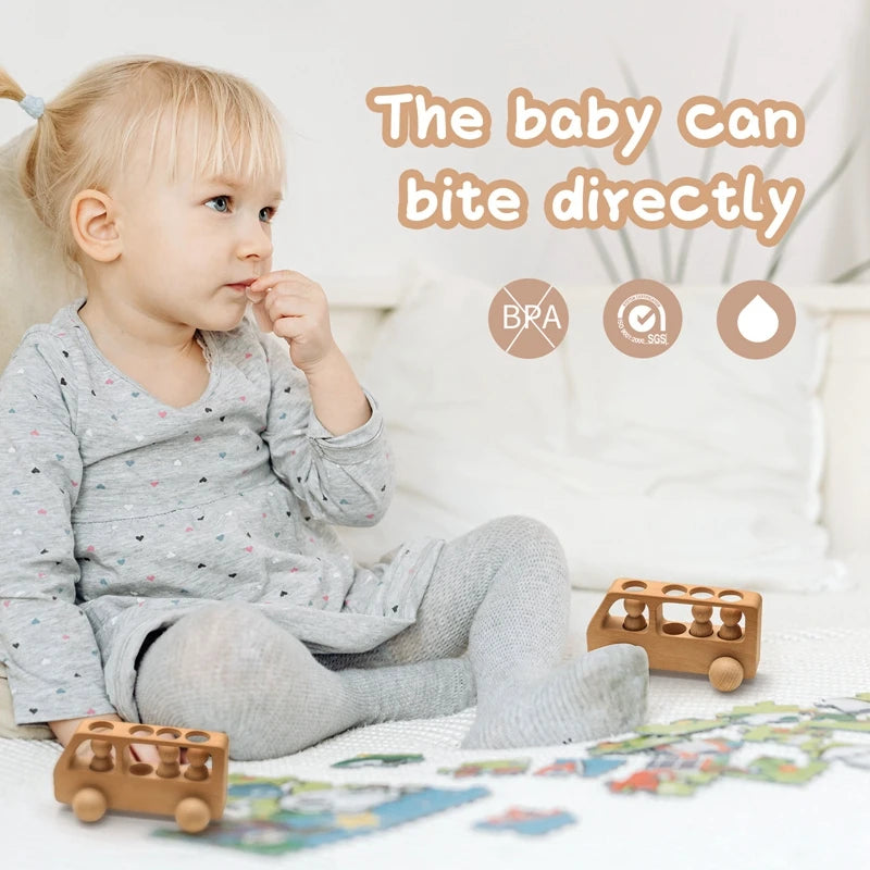 Montessori Wooden Bus Toy™