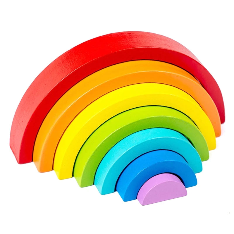 Rainbow Montessori Wooden Building Blocks™
